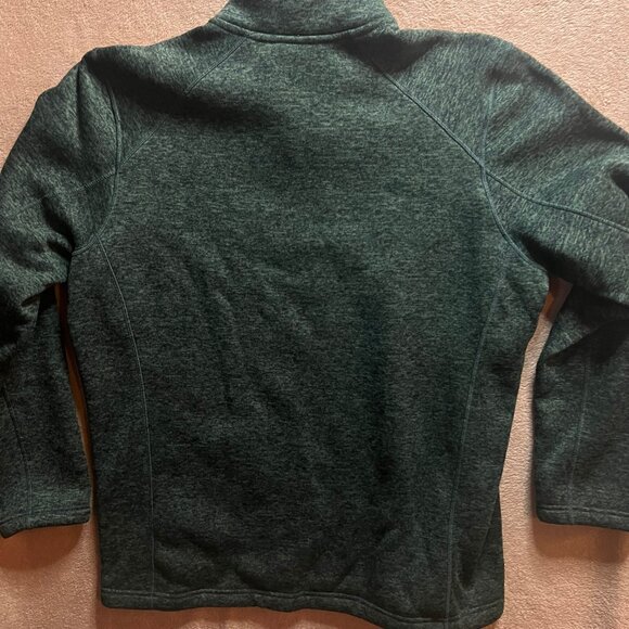 Eddie‎ Bauer Men XL Green Radiator Fleece 1/4 Zip Pullover Jacket Outerwear - Picture 8 of 8